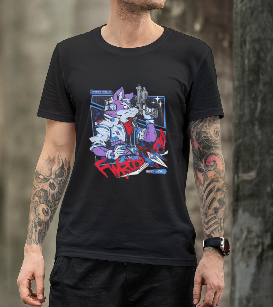 Incoming Message Fwooom Good Luck Star Fox Gaming T-Shirt