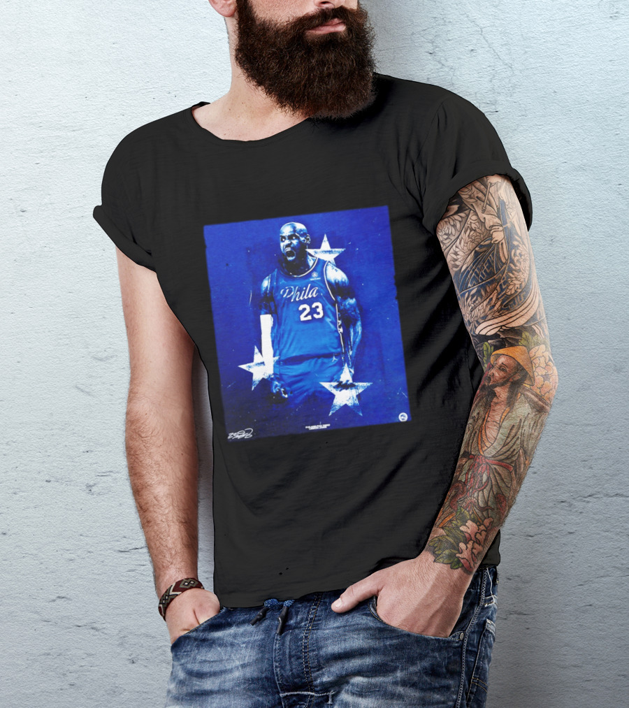 LeBron James Philadelphia 76ers Philly 23 Blue Stars T-Shirt