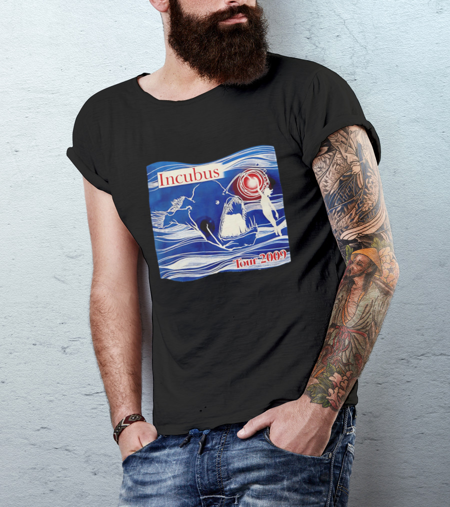 Incubus Tour 2009 Anglerfish Mermaid T-Shirt