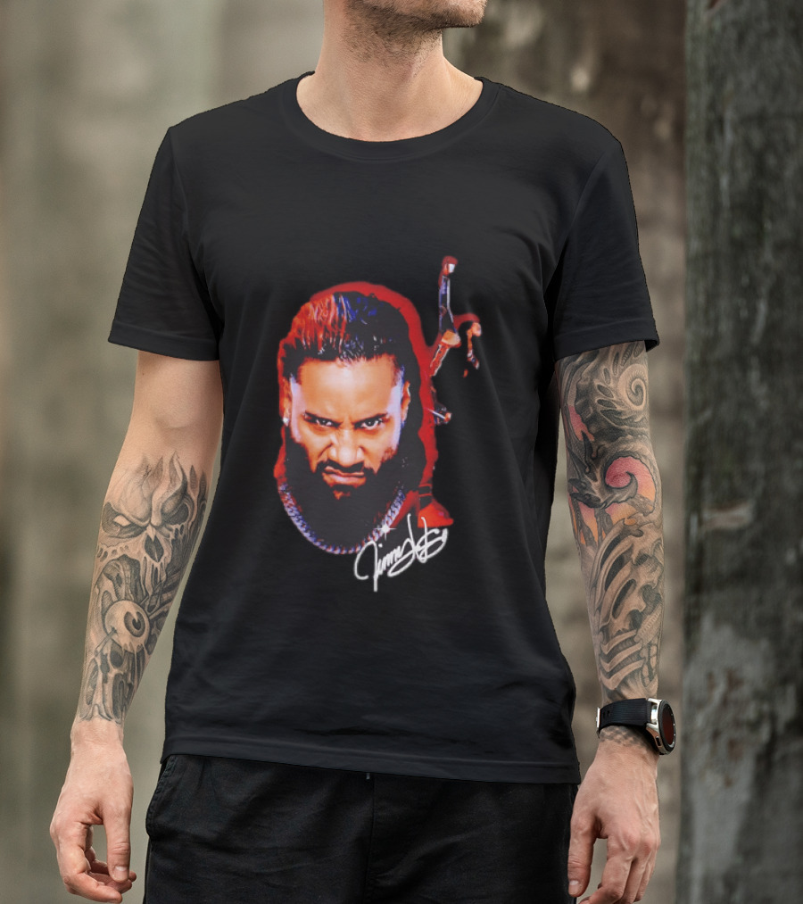 Jimmy Uso Autograph Pointing Sky WWE T-Shirt