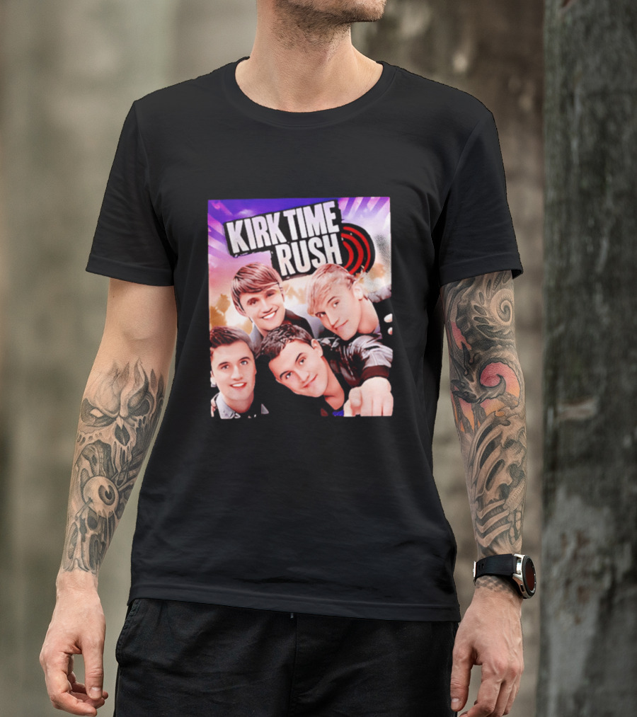 Kirk Time Rush Band Members With Palm Trees T-Shirt