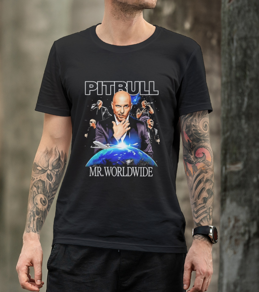 PITBULL Mr Worldwide Armando Christian Pérez Collage T-Shirt