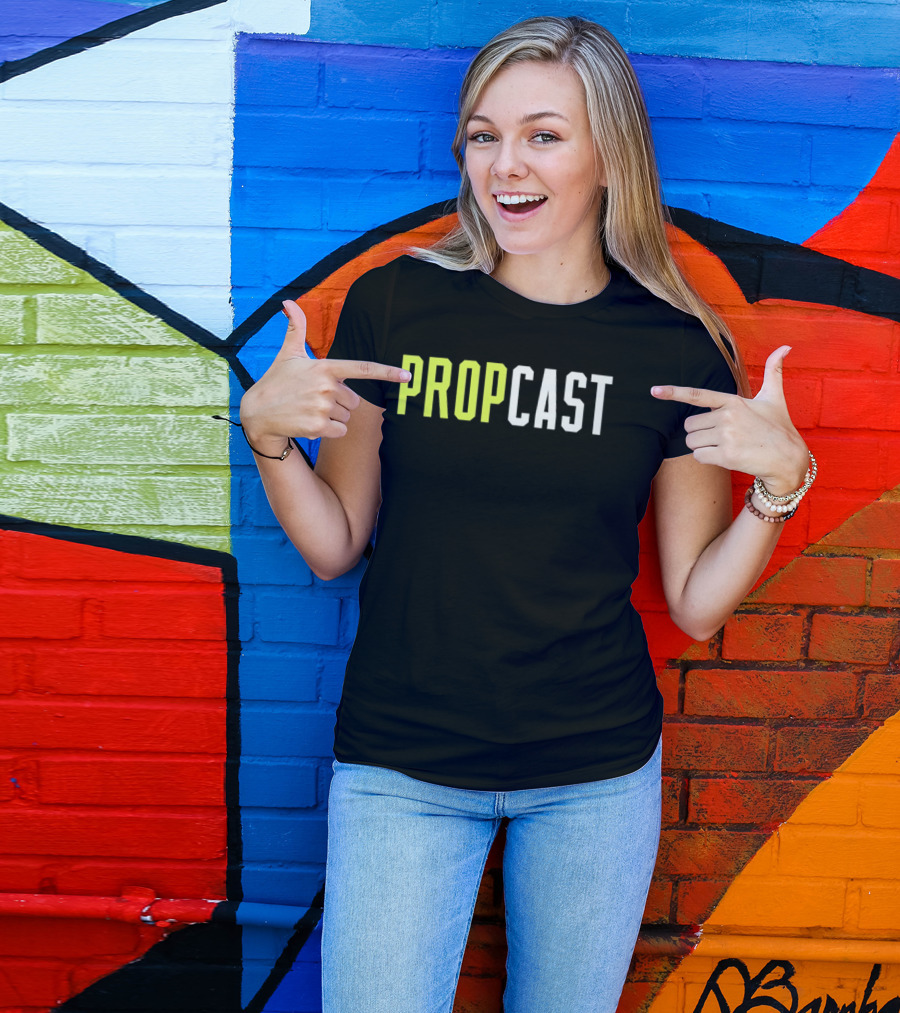 Propcast Podcast Merchandise Yellow And White T-Shirt