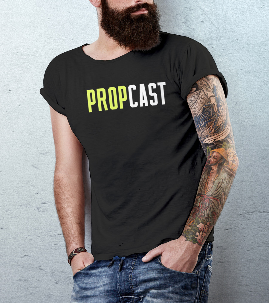 Propcast Podcast Merchandise Yellow And White T-Shirt