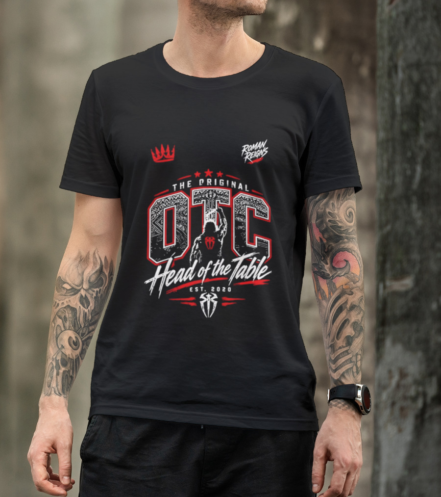 Roman Reigns The Original OTC Head Of The Table EST 2020 Crown Stars T-Shirt