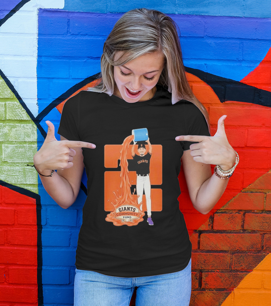 San Francisco Giants Community Fund Player Orange Bucket Splash T-Shirt