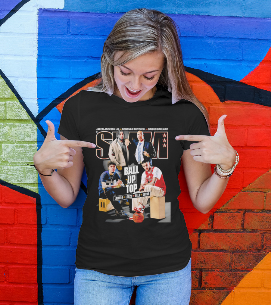 Slam Magazine Ball Up Top LaMelo Lonzo Gelo LaVar Chicago Bulls Legends T-Shirt