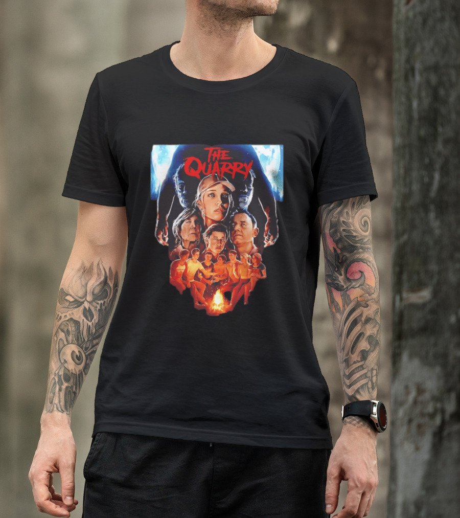 The Quarry Movie Cast Campfire Scene With Moonlit T-Shirt