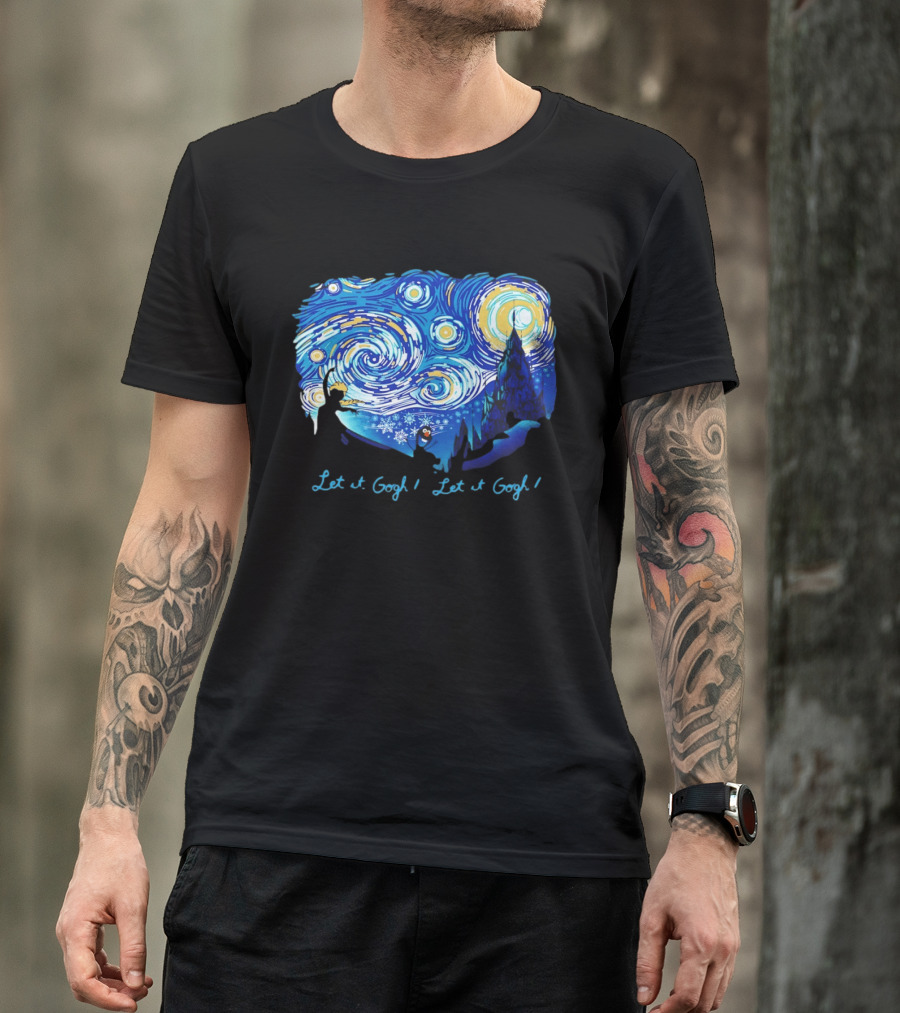 Van Gogh's Starry Night Let It Gogh Frozen T-Shirt
