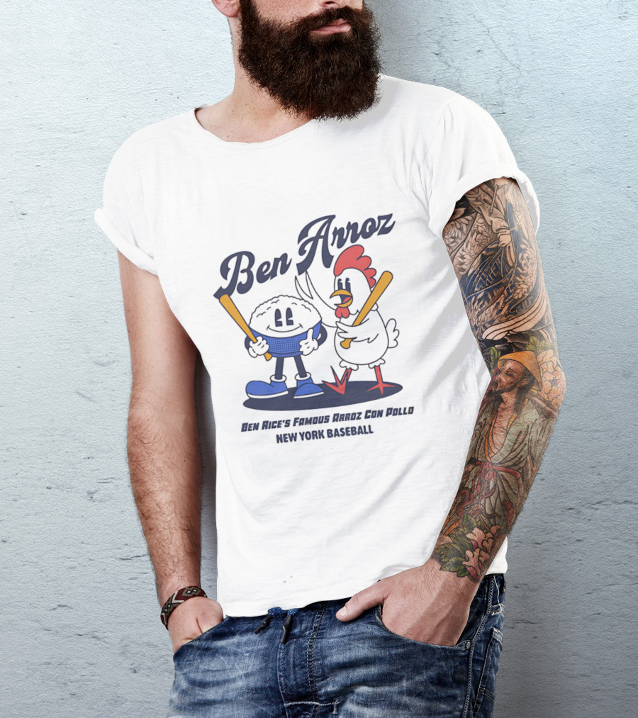 Ben Arroz New York Baseball Arroz Con Pollo Players T-Shirt