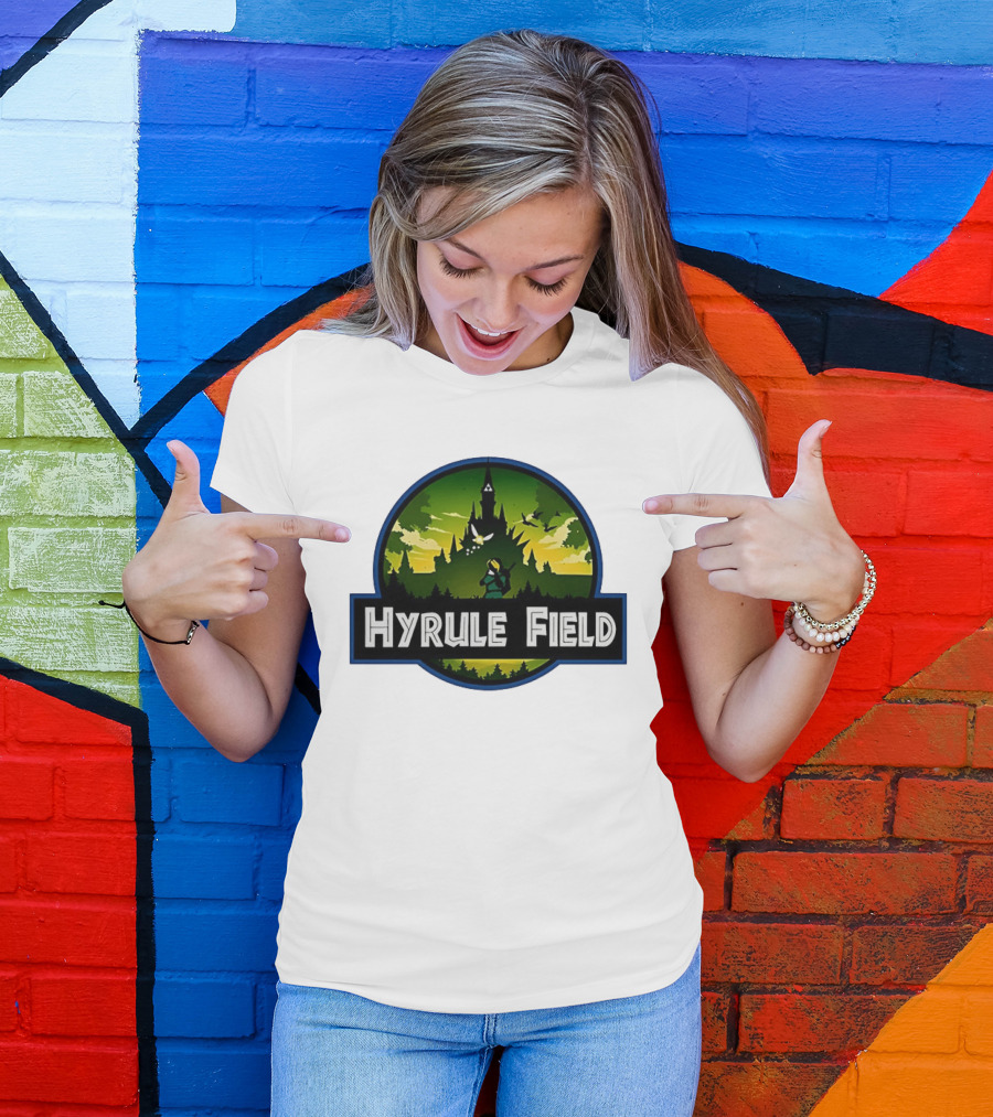 Hyrule Field Link Legend Of Zelda Jurassic Park Fusion T-Shirt
