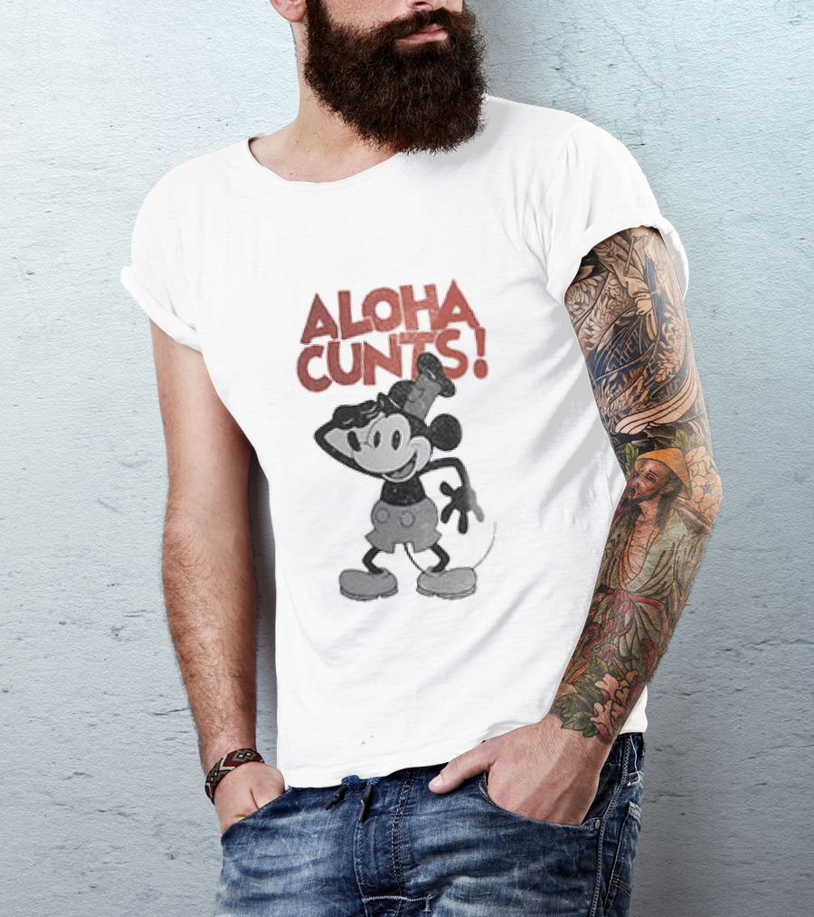 Aloha Cunts Mickey Saying Hello T-Shirt