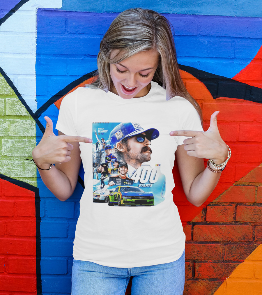 Ryan Blaney 400 Starts Team Penske NASCAR Racing Achievement 2026 T-Shirt