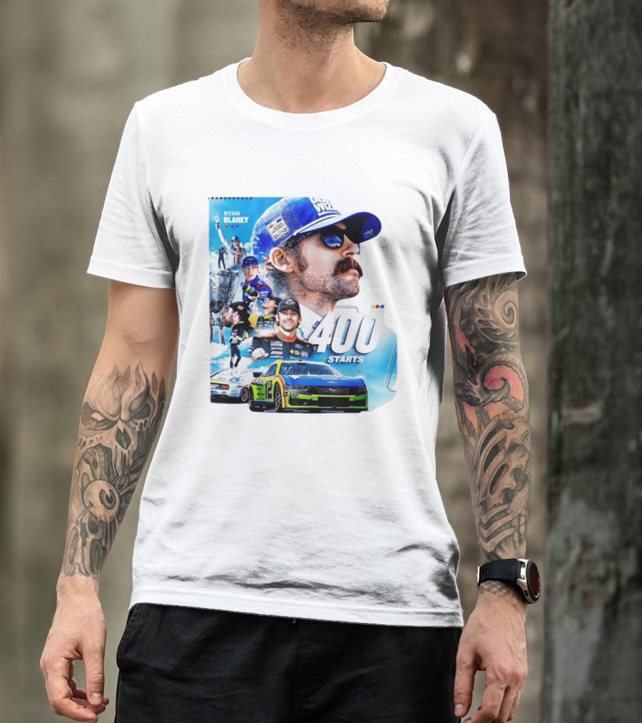 Ryan Blaney 400 Starts Team Penske NASCAR Racing Achievement 2026 T-Shirt