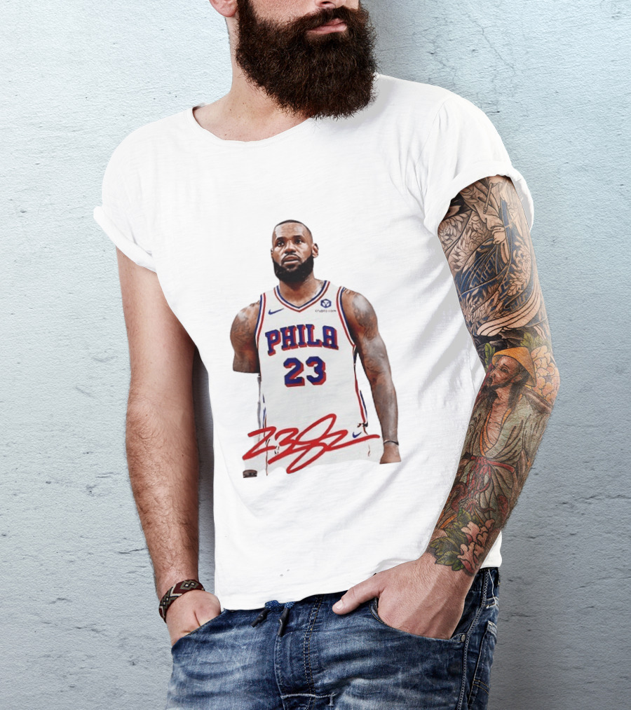 Philadelphia 23 LeBron James NBA Jersey Philly Arrival T-Shirt