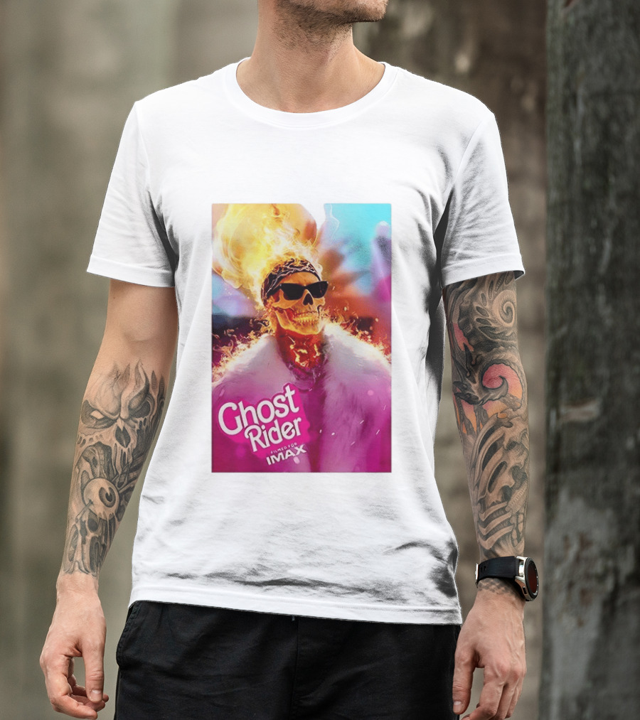 Ghost Rider Filmed For IMAX Flaming Skull T-Shirt