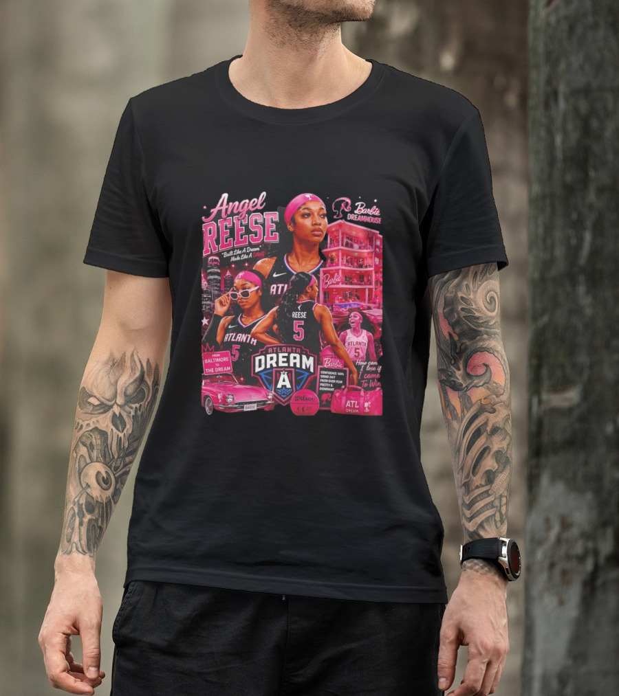 Angel Reese Barbie Dreamhouse Atlanta Dream Basketball Dawg Confidence Dominant T-Shirt