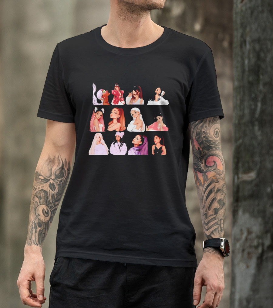 Ariana Grande New Collection Animated Style Portraits T-Shirt