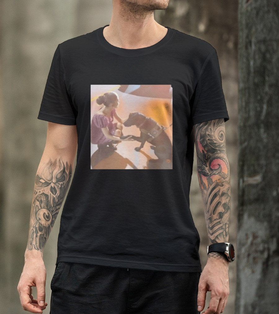 Ariana Grande Slipping Down With Dog T-Shirt