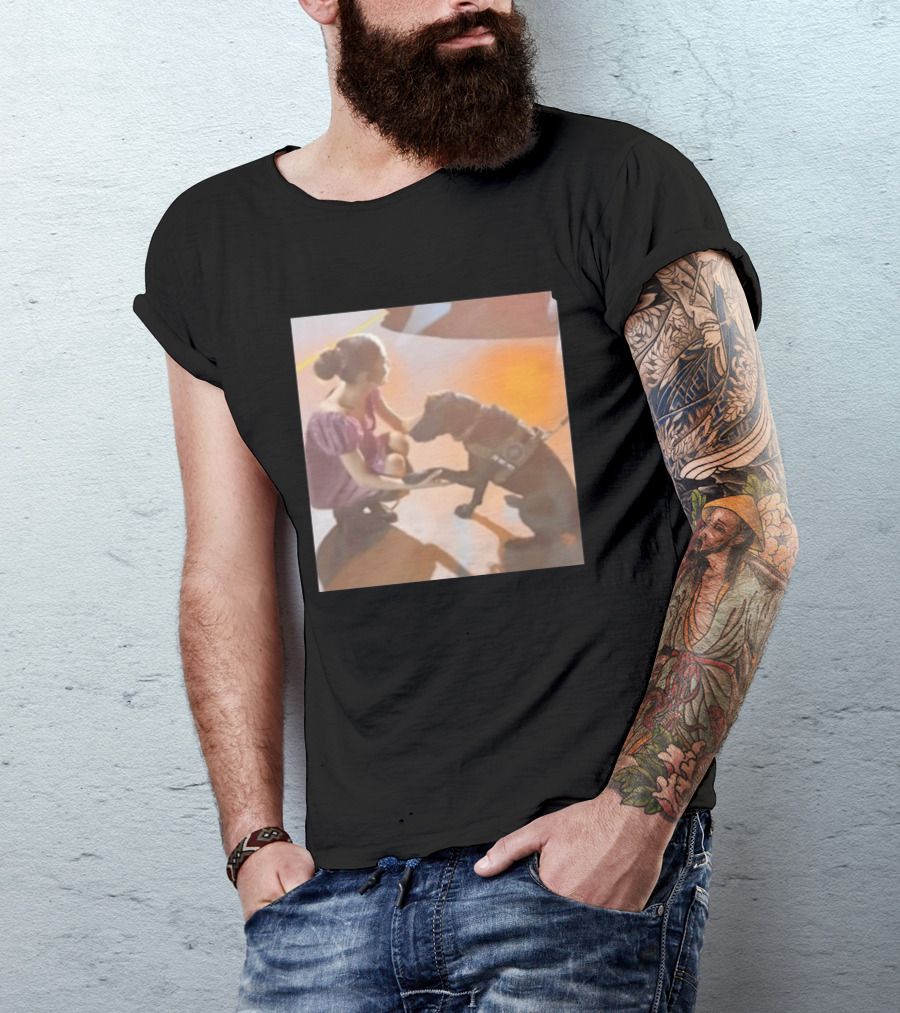 Ariana Grande Slipping Down With Dog T-Shirt
