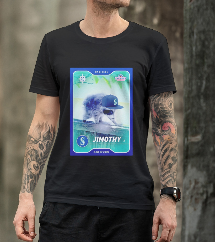 Seattle Mariners Jimothy Night Farmers Insurance Rookie Card 2000 Of 2000 T-Shirt