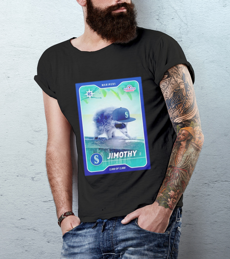 Seattle Mariners Jimothy Night Farmers Insurance Rookie Card 2000 Of 2000 T-Shirt