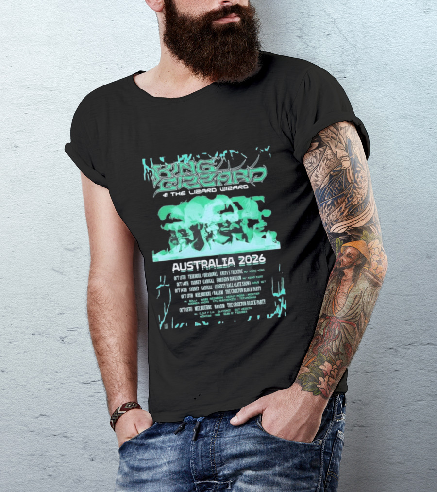King Gizzard And The Lizard Wizard Australia 2026 Tour Chevalier Darwin Paddo Liberty Hall The Croxton Hotel T-Shirt