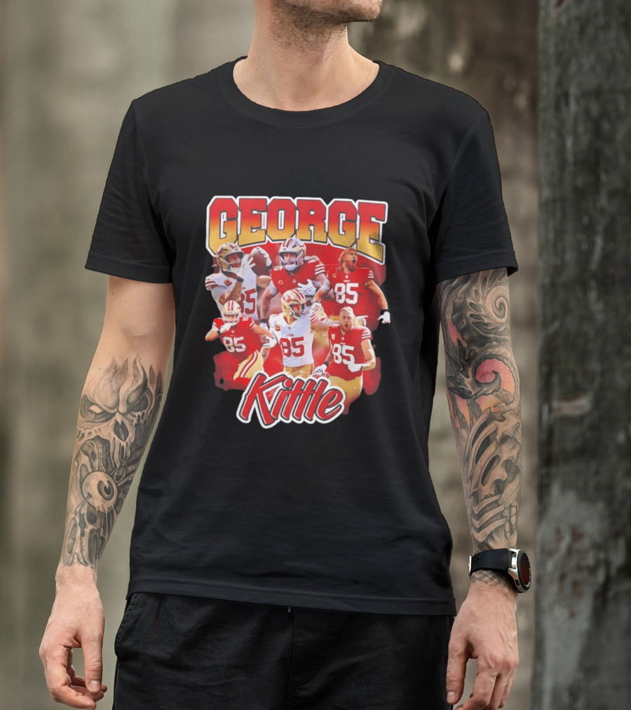 George Kittle 90s Bootleg Vintage Style Football Fan Collection T-Shirt