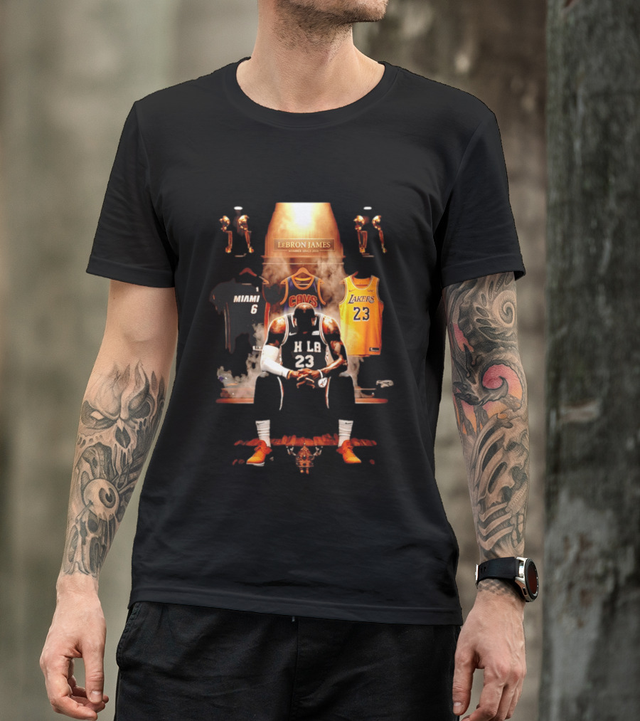 LeBron James Miami Cavaliers Lakers Number 23 MVP Champion Career Highlights T-Shirt