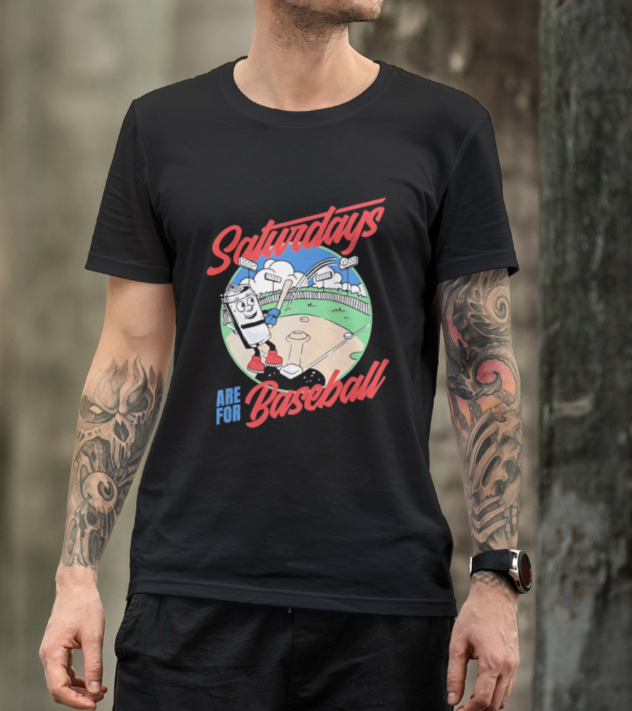 Saturdays Are For Baseball Beer Batter Classic Game Field Fun T-Shirt
