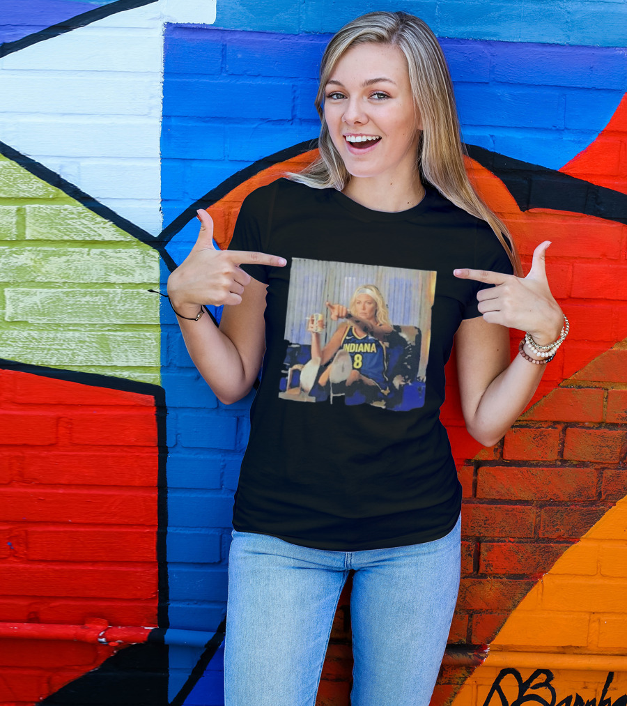Sophie Cunningham Indiana Number 8 Rick Dalton Leonardo DiCaprio Pointing Scene T-Shirt