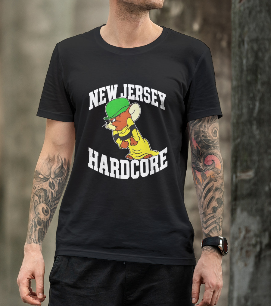 New Jersey Hardcore Jerry Mouse Green Cap T-Shirt