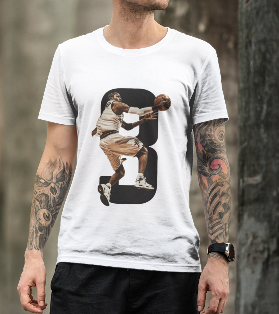 Allen Iverson Number 3 Basketball Legend Iconic Dunk T-Shirt