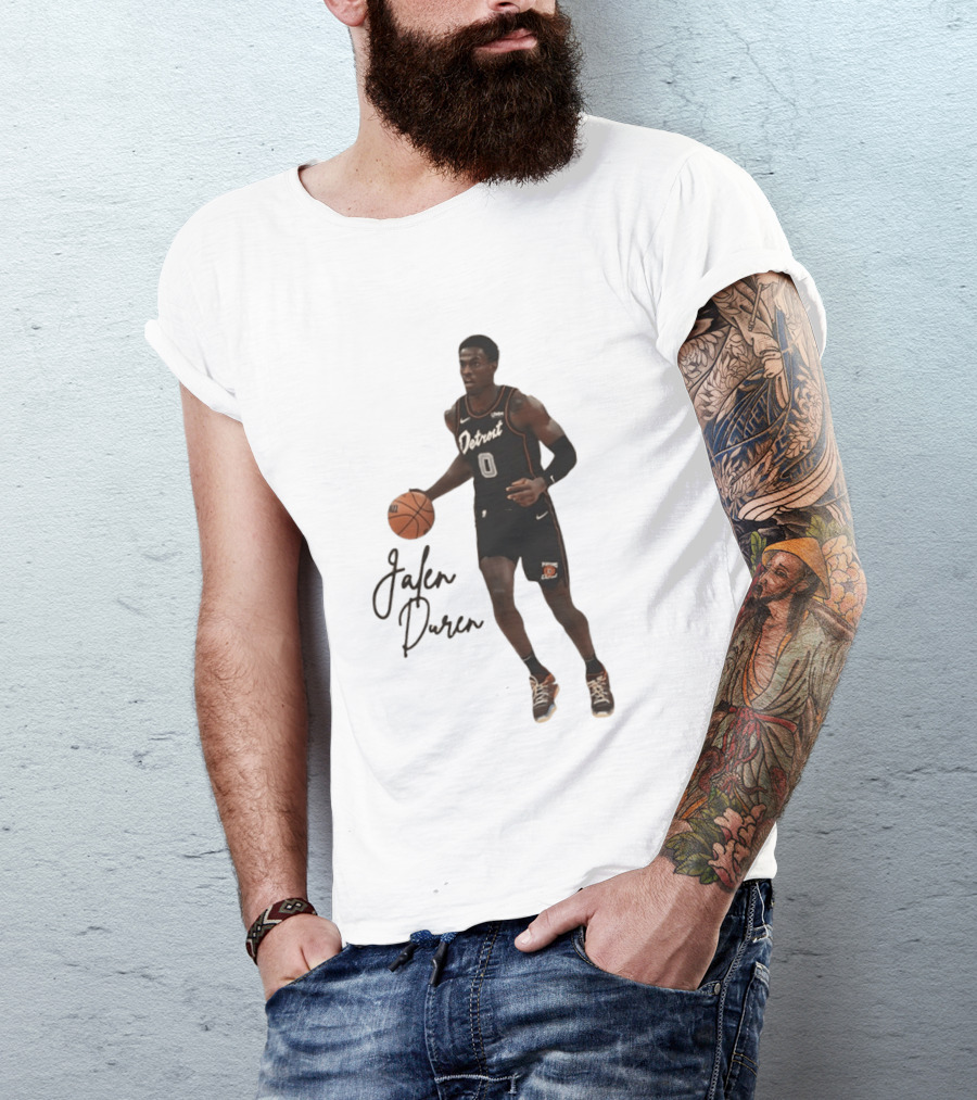 Jalen Duren Detroit Pistons Basketball Player Number 0 T-Shirt