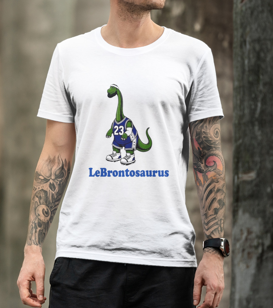LeBrontosaurus 23 Dinosaur Basketball Player T-Shirt