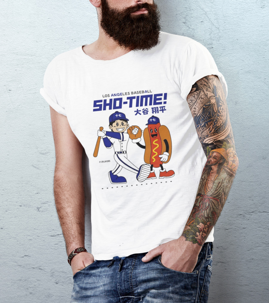 Los Angeles Baseball Shohei Ohtani Sho Time Animated Characters T-Shirt