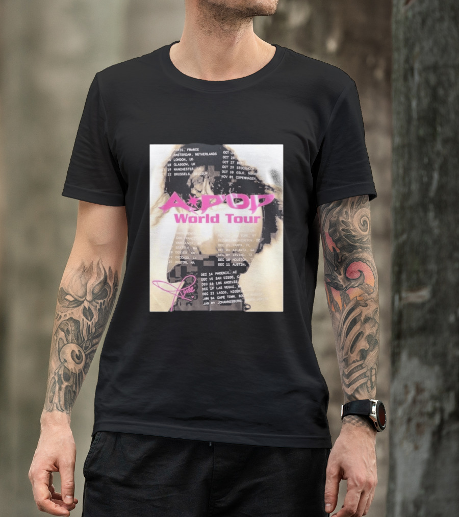 Tyla A Pop World Tour 2026 Paris Amsterdam London Dates And Signature T-Shirt