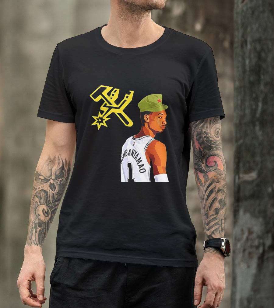 Victor Wembanyama Wemby Mao Communist Red Star Basketball Player Jersey T-Shirt