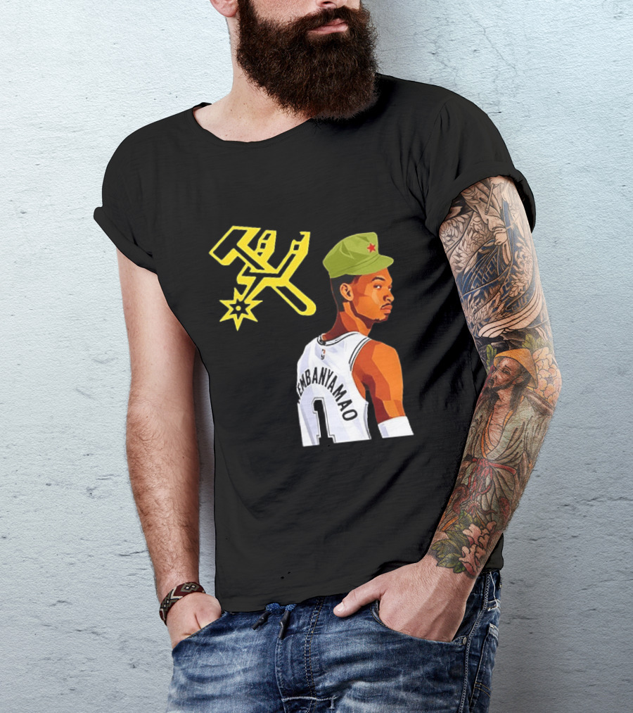 Victor Wembanyama Wemby Mao Communist Red Star Basketball Player Jersey T-Shirt