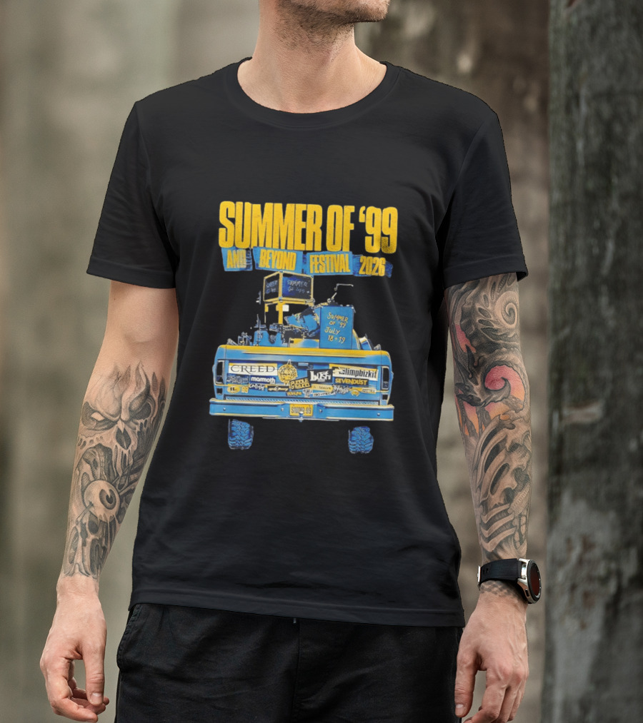 Summer Of '99 And Beyond Festival 2026 Creed Limp Bizkit Sevendust July 18 19 T-Shirt
