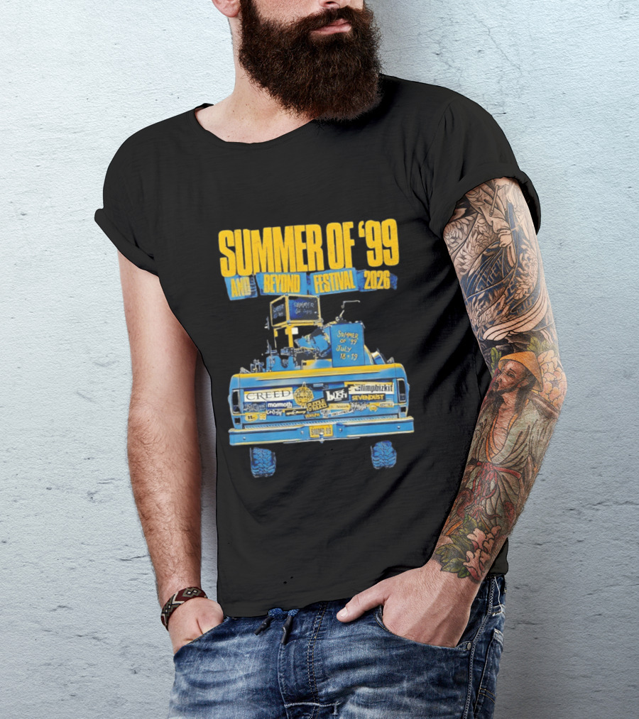 Summer Of '99 And Beyond Festival 2026 Creed Limp Bizkit Sevendust July 18 19 T-Shirt