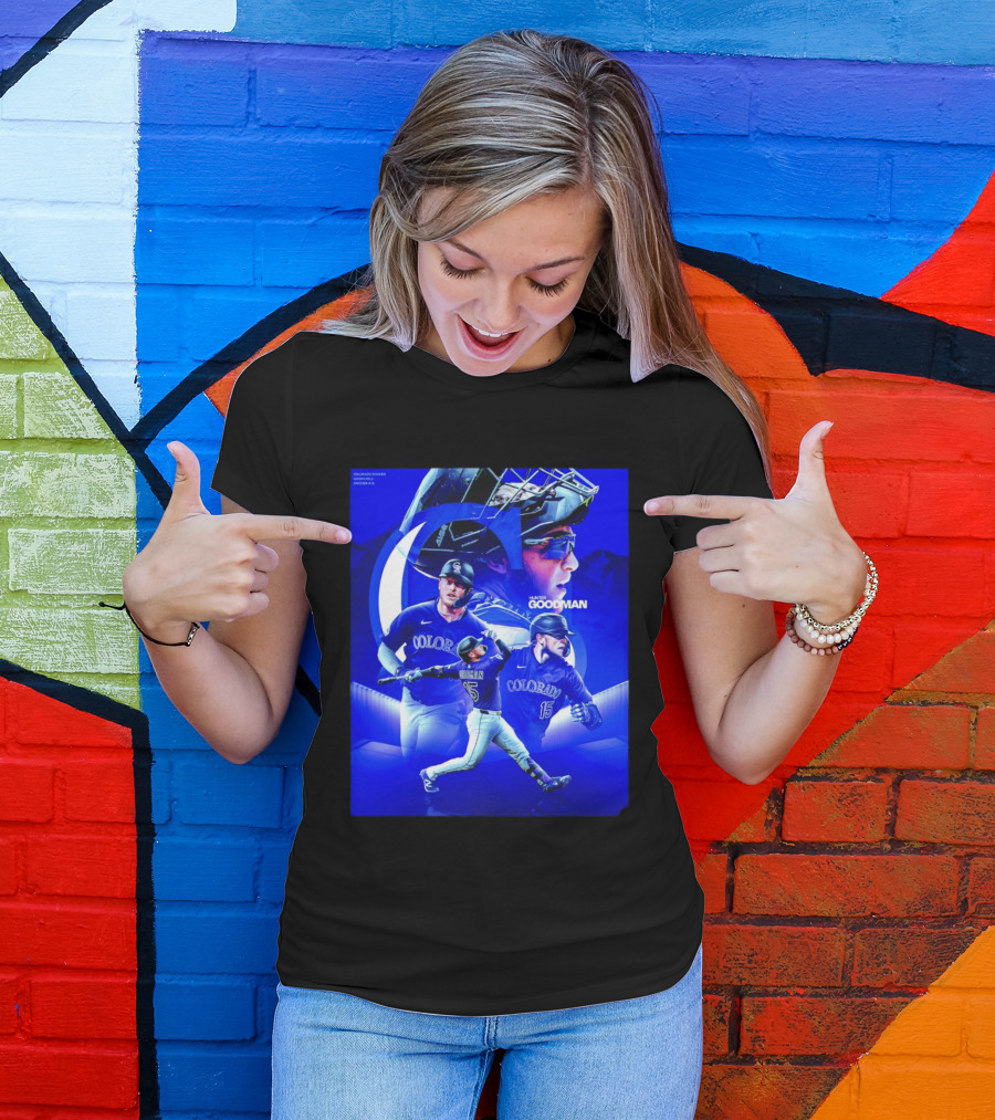 Colorado Rockies Hunter Goodman Catcher Number 15 T-Shirt