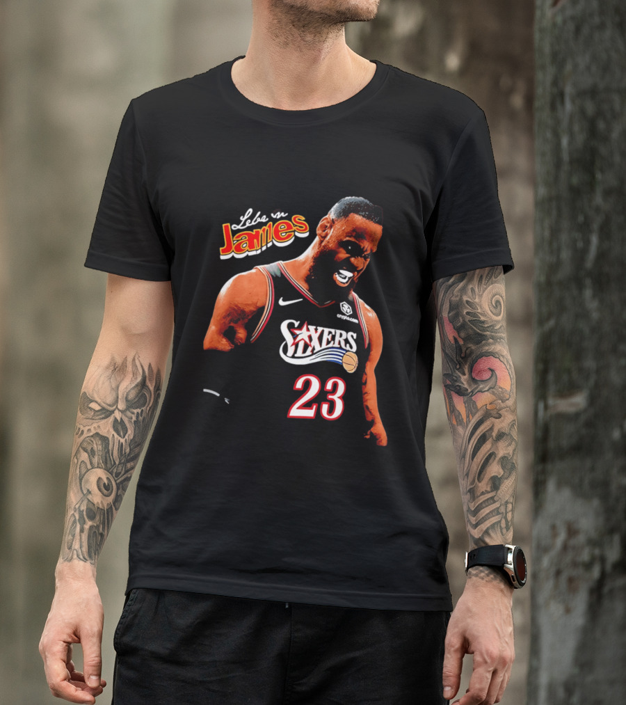Lebron James Philadelphia 76ers Nike 23 Bootleg Mashup T-Shirt
