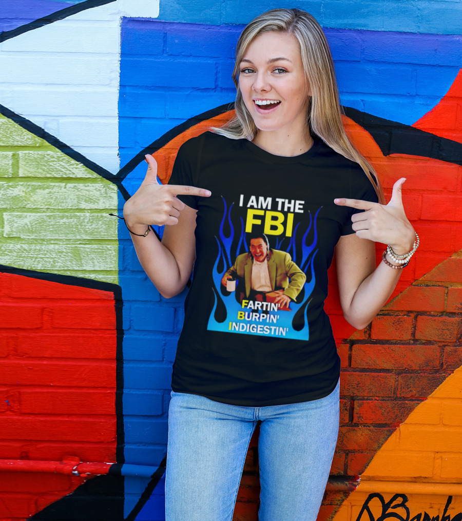 I Am The FBI Dale Cooper Fartin' Burpin' Indigestin' Flames T-Shirt