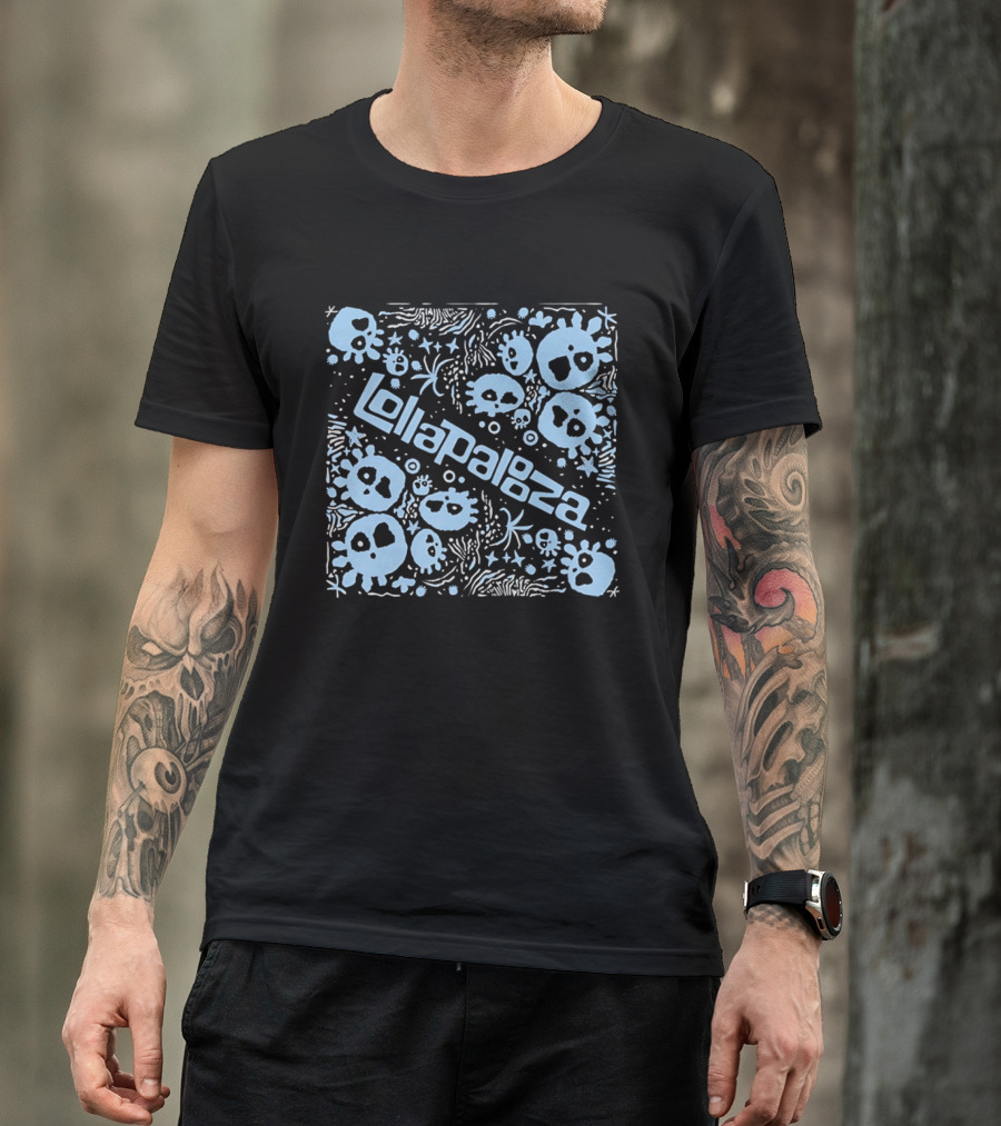 Lollapalooza Blue Skulls Festival T-Shirt