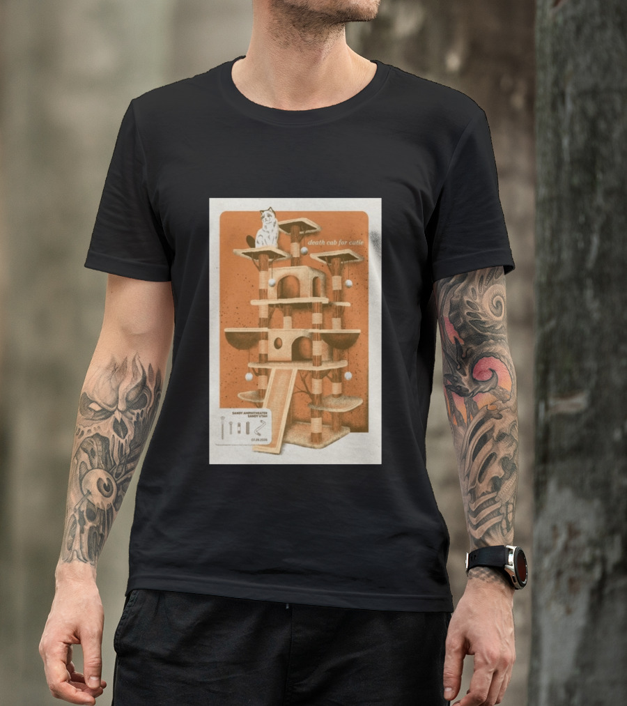 Death Cab For Cutie Sandy Amphitheater Sandy Utah July 29 2026 Cat Tree T-Shirt