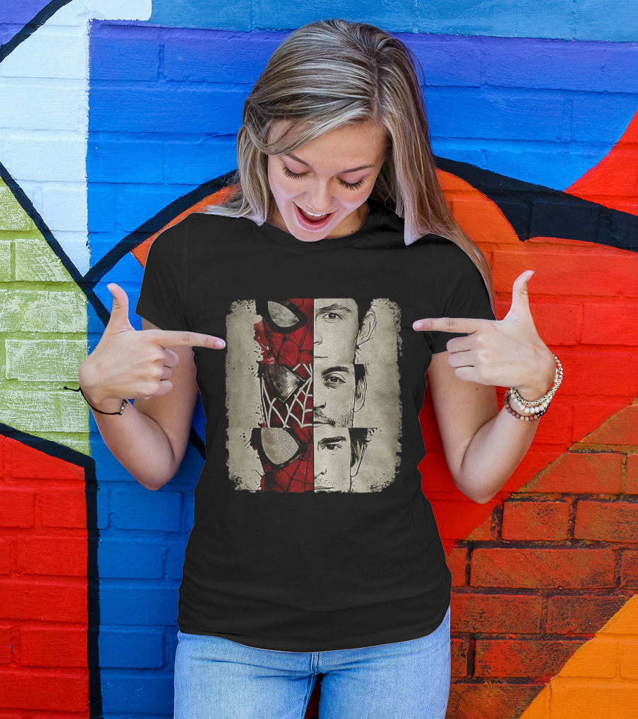 Marvel Avengers Spider Man No Way Home Three Peter Parker Faces Disneyland T-Shirt