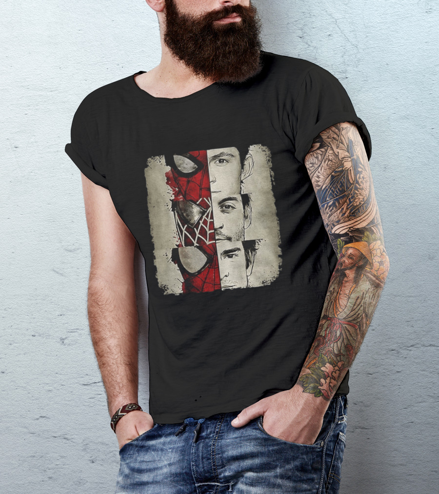 Marvel Avengers Spider Man No Way Home Three Peter Parker Faces Disneyland T-Shirt