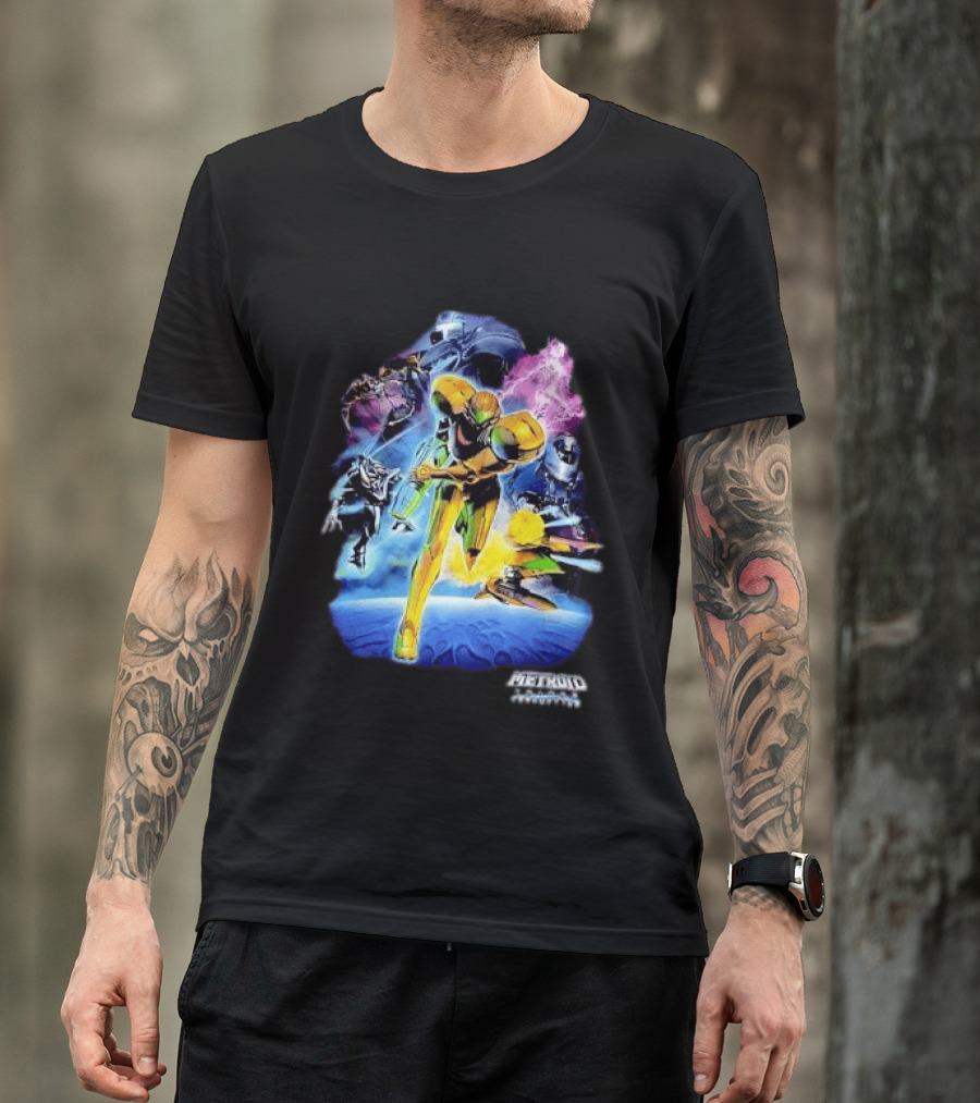 Metroid Prime 3 Corruption Samus Aran Action Scene T-Shirt