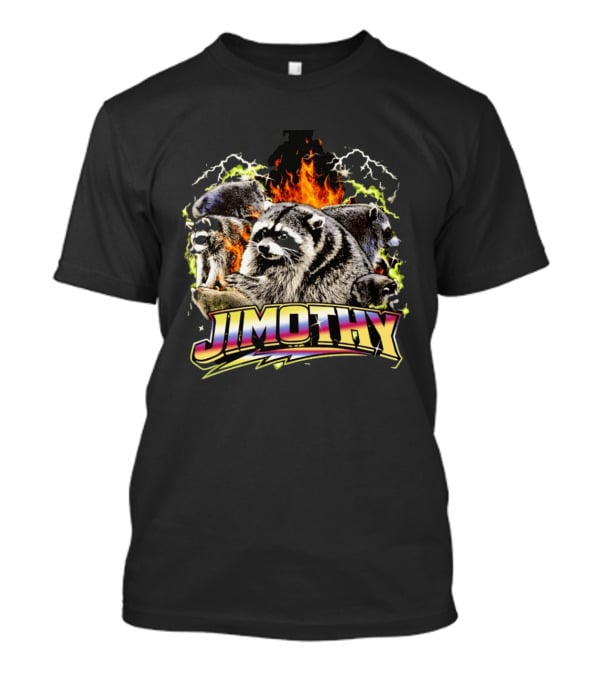 Jimothy Raccoon Fire Lightning Bootleg T-Shirt